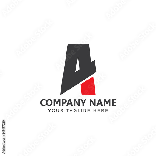 Initial A4 Logo Design