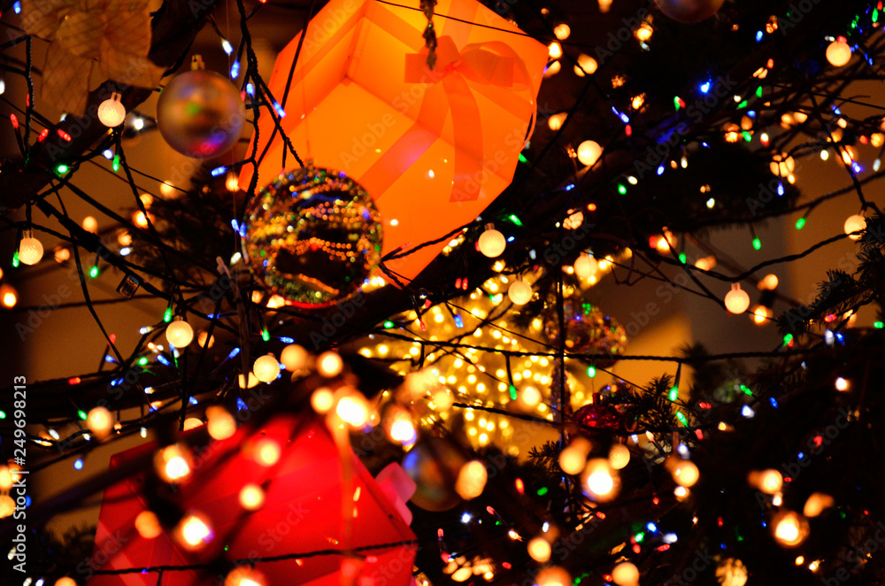 Obraz premium クリスマスの飾りつけ(プレゼント)