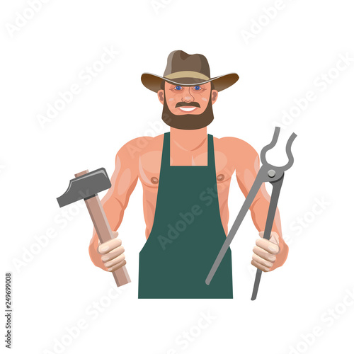 Blacksmith portrait vector