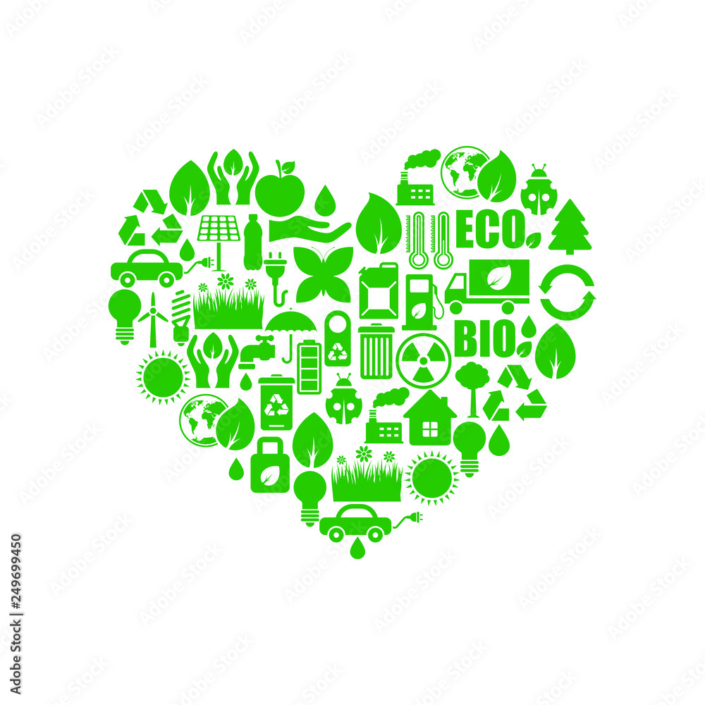 Set of ecology icons Set of ecology icons