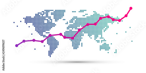 grafico economia, istogrammi, statistiche 