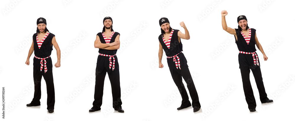 Man pirate isolated on the white background Man pirate isolated on the white background