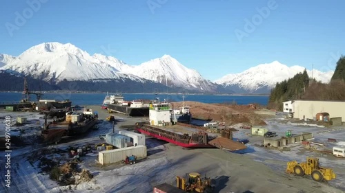 Sunny shipyard views in Alaska 