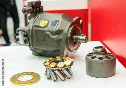 Принти на полотні inside part piston and slipper of high pressure hydraulic pump for industrial on