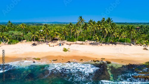 Fototapeta Naklejka Na Ścianę i Meble -  Aerial. Tangalle beach. Sri Lanka.