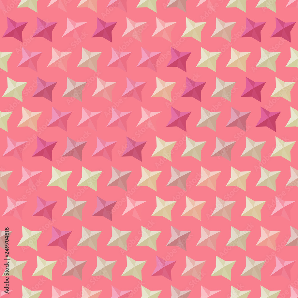 Seamless multicolor geometric pattern. Background with stars. Seamless multicolor geometric pattern. Background with stars.