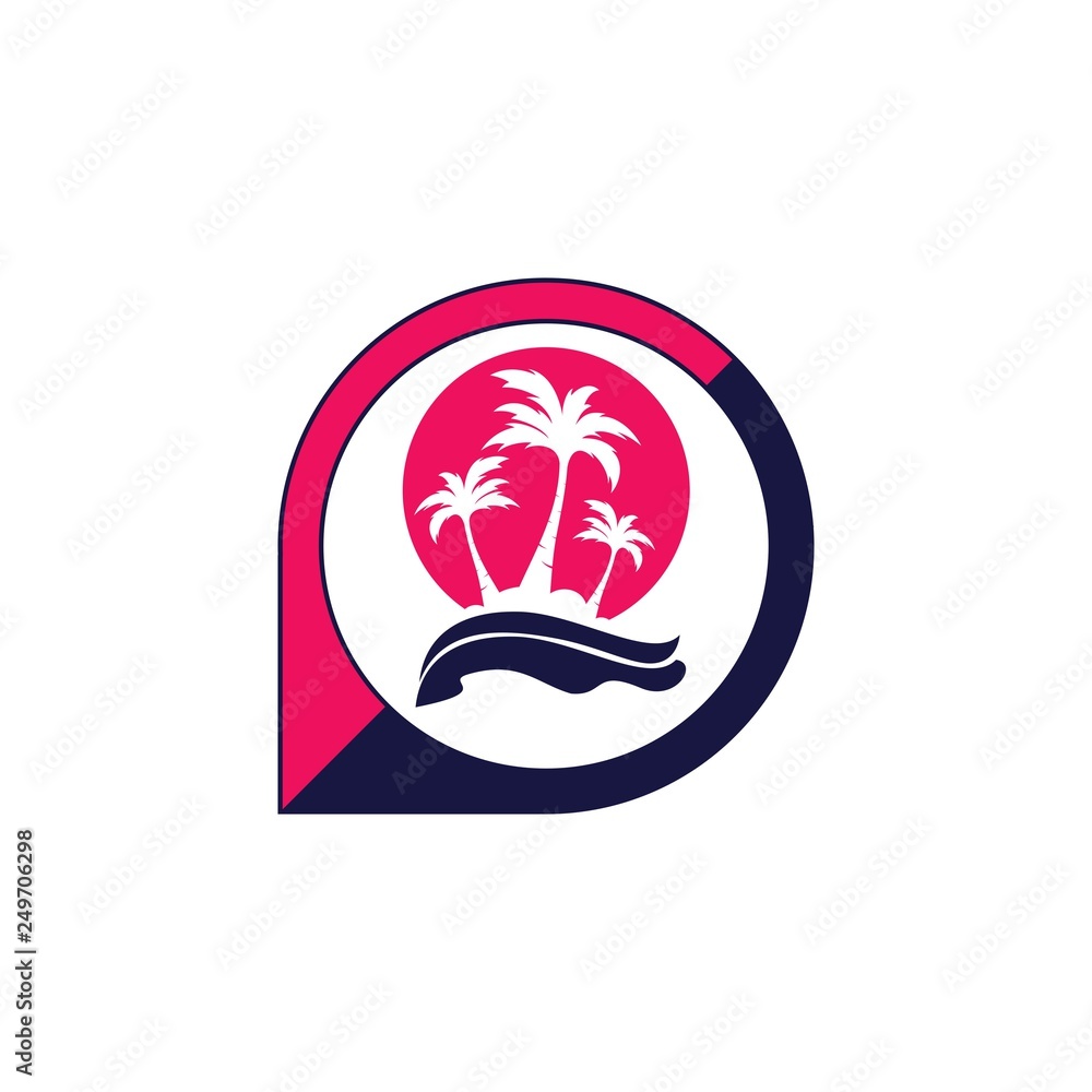 palm coconut tree logo icon palm coconut tree logo icon