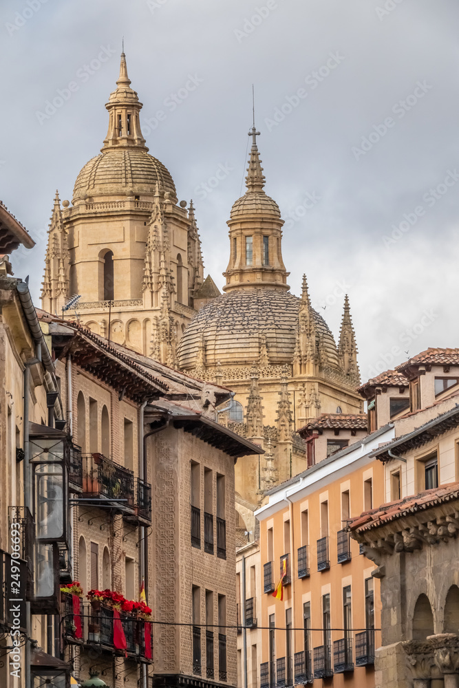 Church of Saint Martin, Medina del Campo Square, Segovia, Castle-Leon, Spain. Built in the 12th century in Romanesque style.