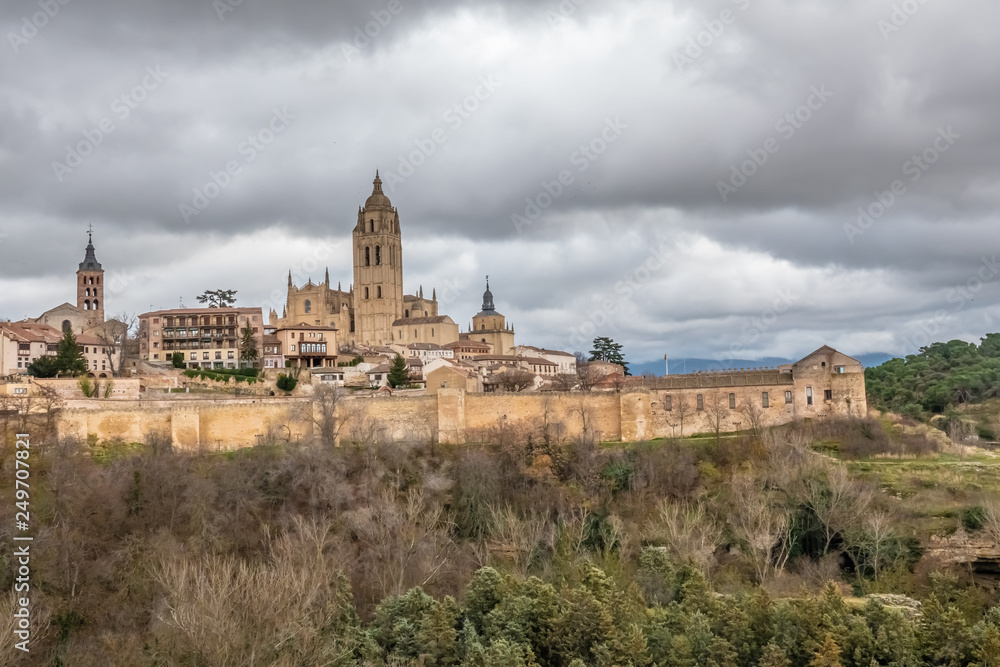 Skyline of the city of Segovia, Castile-Leon, Spain