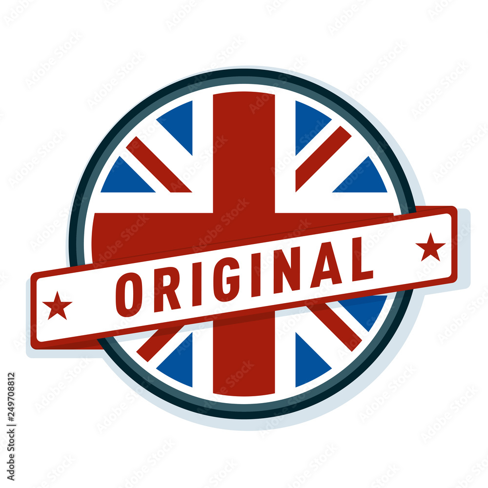 Fototapeta premium Original Made in United Kingdom label illustration