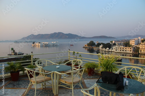 Morning view of the lake city Udaipur