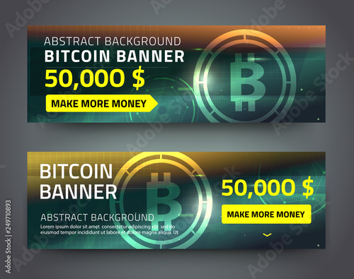bitcoin banner set.