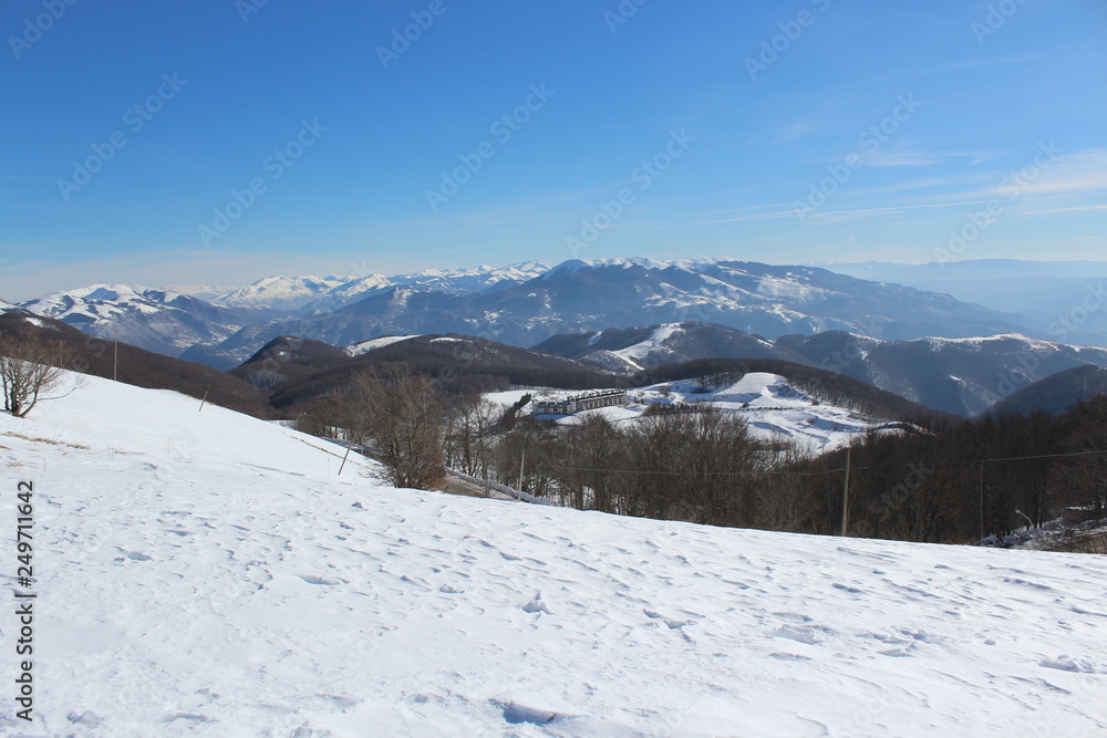 Great view from Terminillo mountain, Rieti, Lazio, Italia