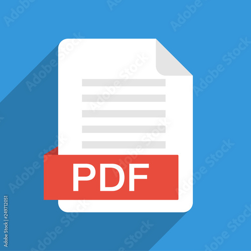 Download pdf file button isolated on white background vector