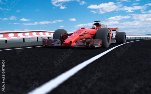 The image of sports car F1 3D illustration © Sergey Drozdov