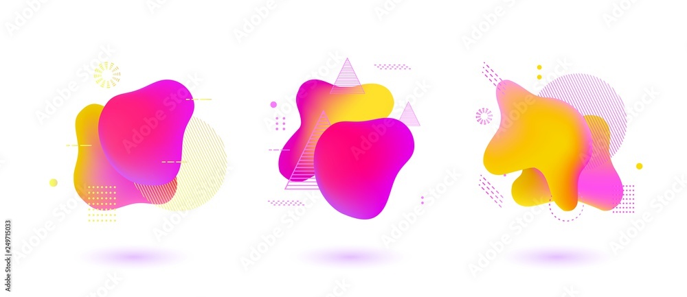 Vector vivid gradient spots set, trendy vibrant Vector vivid gradient spots set, trendy vibrant