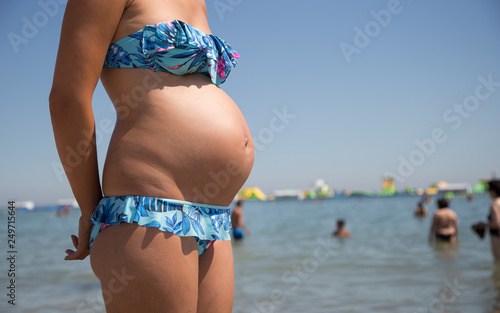 Pregnant women in summer