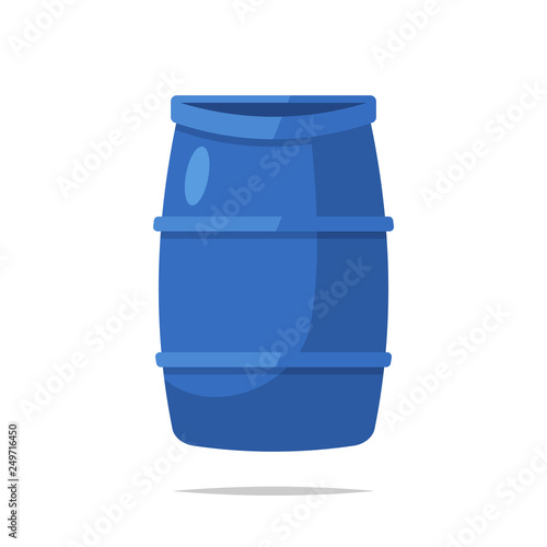 Plastic drum vector isolated illustration