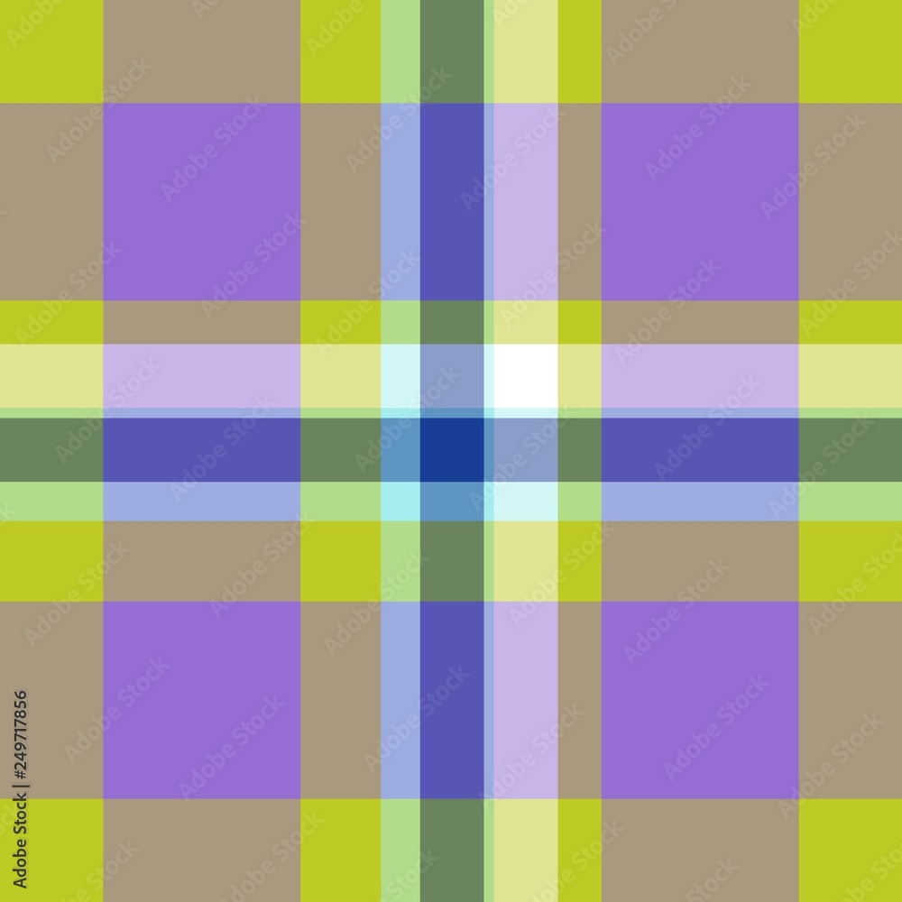 Tartan seamless plaid pattern illustration in green, blue, pale blue, violet and white combination for textile design Tartan seamless plaid pattern illustration in green, blue, pale blue, violet and white combination for textile design