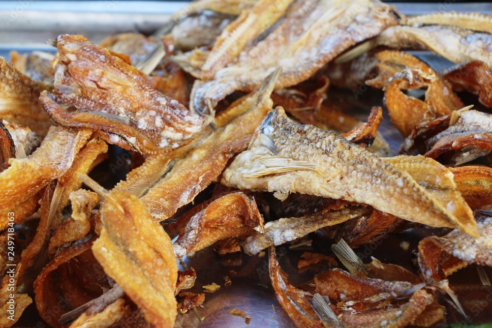 Fried fish is tasty at street food