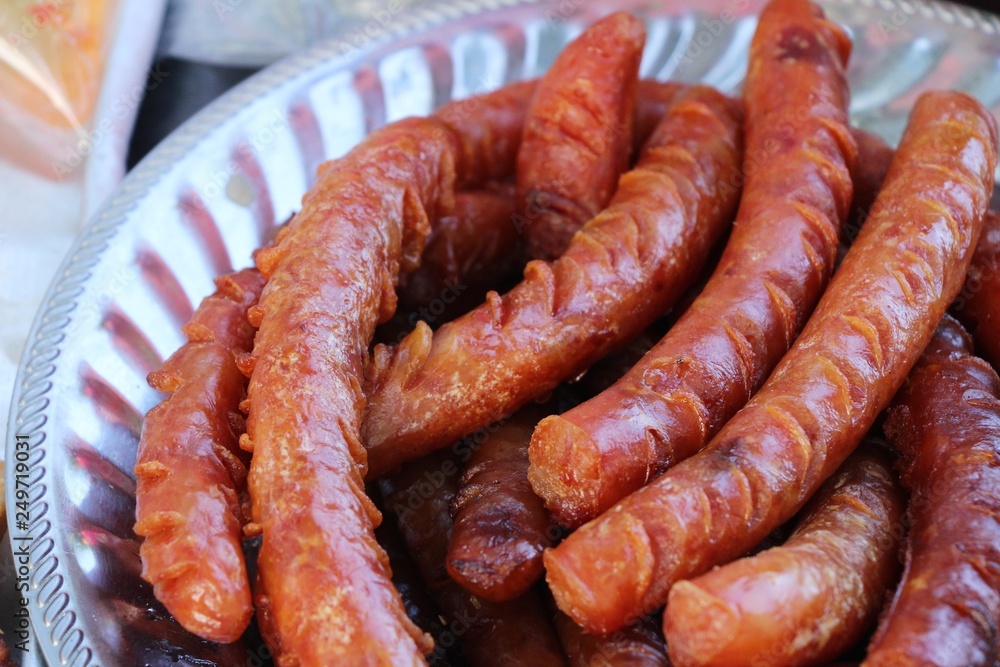 Chinese sausage (Gun-chiang) tasty for cooking Chinese sausage (Gun-chiang) tasty for cooking
