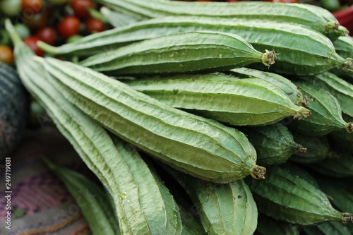 luffa acutangula for cooking at street food