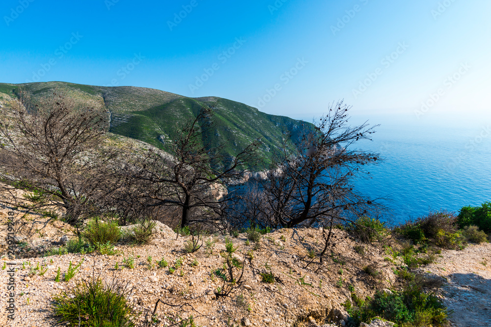 Sea landscape in zakynthos island