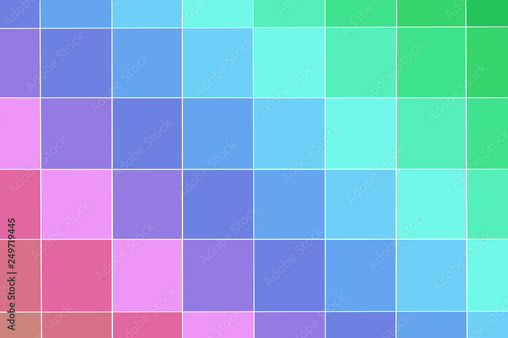 Square Design on a Colorful Rainbow Background