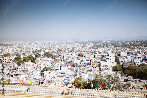 Aerial view of Udaipur city, India
