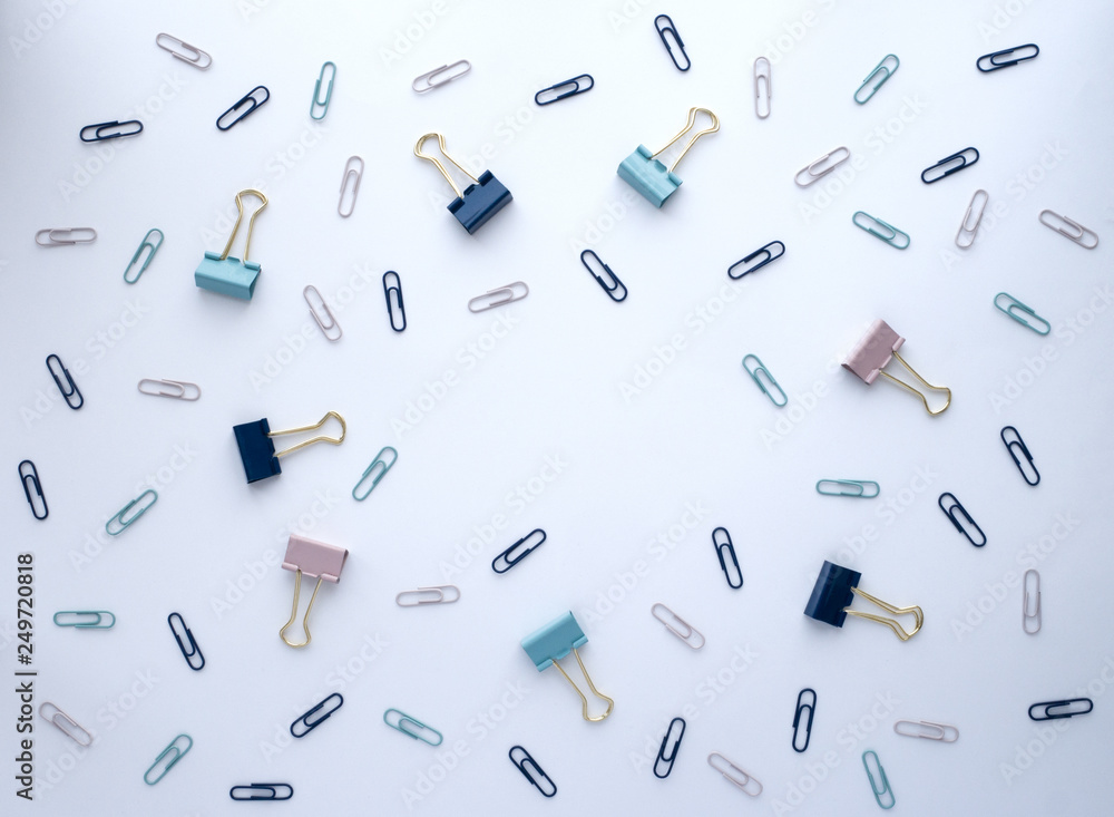 Pastel color paper clips. Pastel color paper clips.