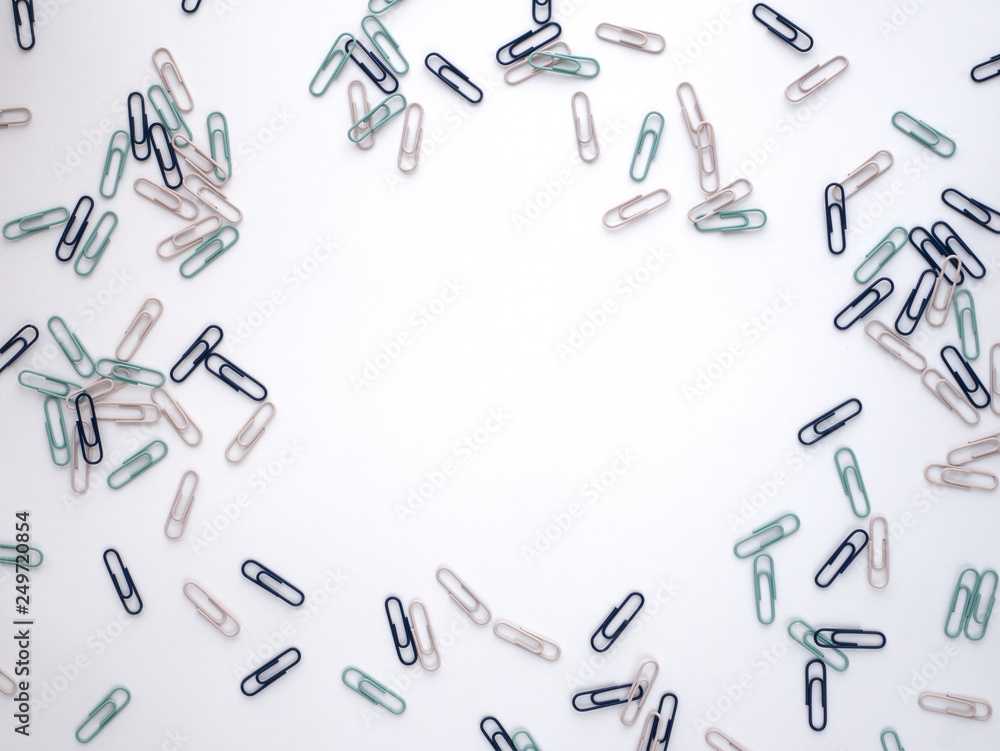 Pastel color paper clips. Pastel color paper clips.