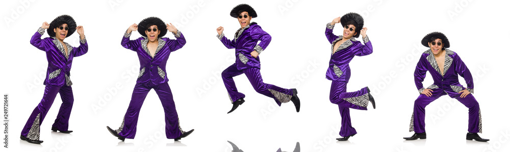 Funny man wearing sombrero and glasses Funny man wearing sombrero and glasses