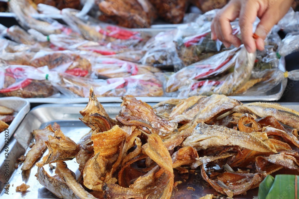 Fried fish is tasty at street food