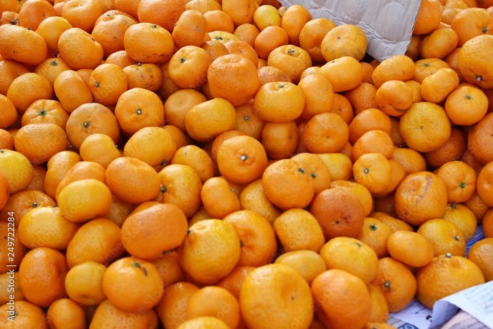 orange fruit is delicious at street food orange fruit is delicious at street food