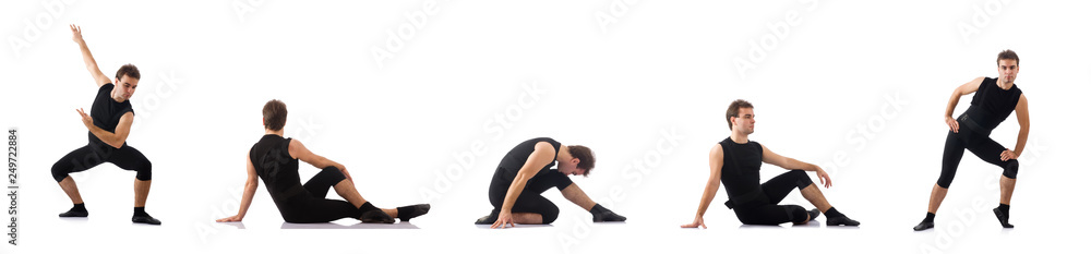 Dancer isolated on the white background Dancer isolated on the white background
