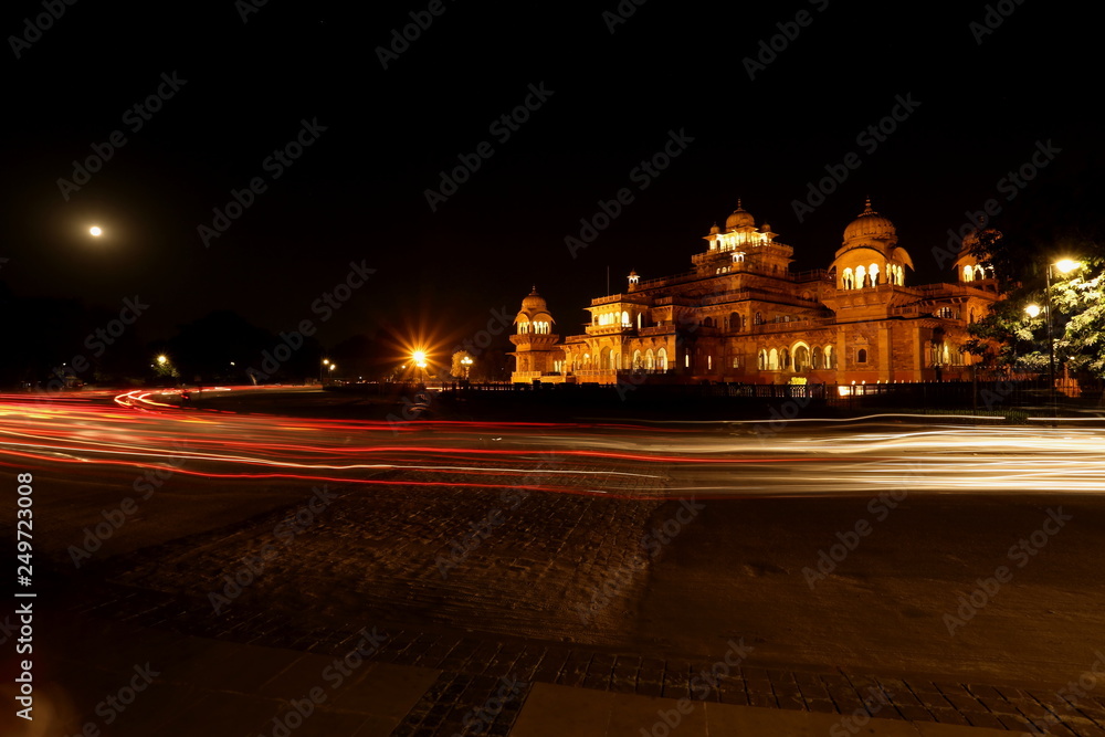 Albert Hall Jaipur Rajasthan India in Moonlight