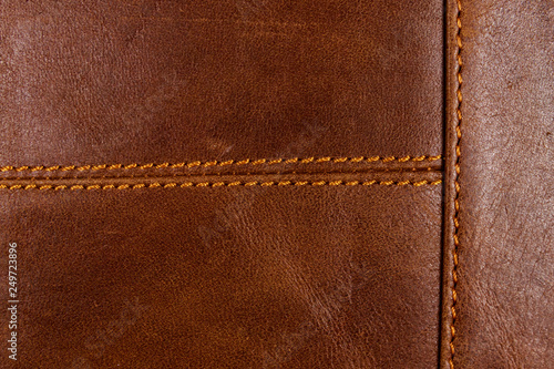 Brown leather texture for background © olyasolodenko