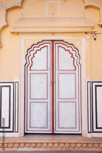 Old Doors of the Hawa Mahal. Hawa Mahal  the Palace of Winds in Jaipur  Rajasthan  India.