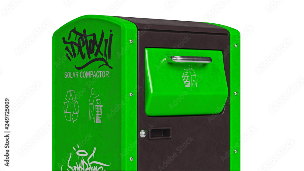 Newspaper mailbox, isolated on white background, close view. 3D rendering Newspaper mailbox, isolated on white background, close view. 3D rendering