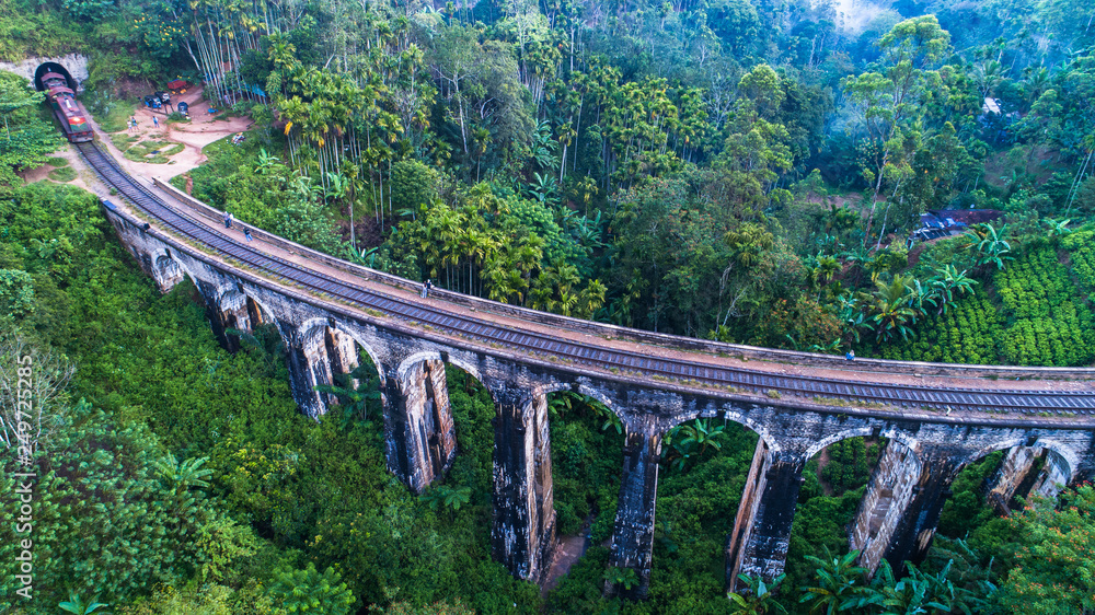 Famous Demodara Nine Arch Bridge. Ella, Sri Lanka. Famous Demodara Nine Arch Bridge. Ella, Sri Lanka.