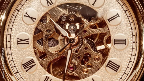 Close up on vintage clock