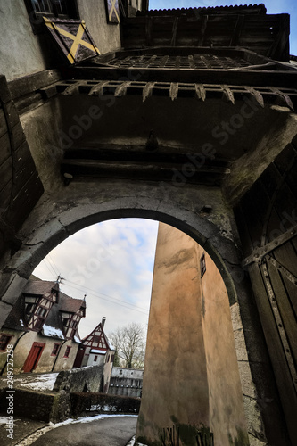 Winter in Harburg  Bavaria  Germany 