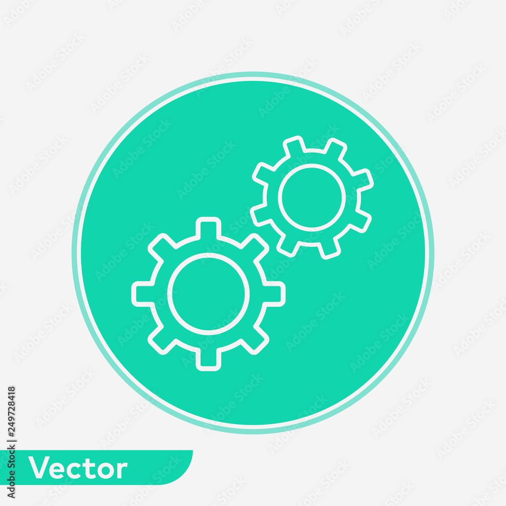 Gears vector icon sign symbol Gears vector icon sign symbol