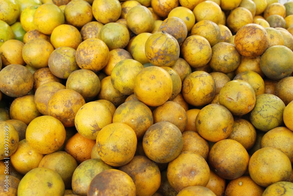 orange fruit is delicious at street food