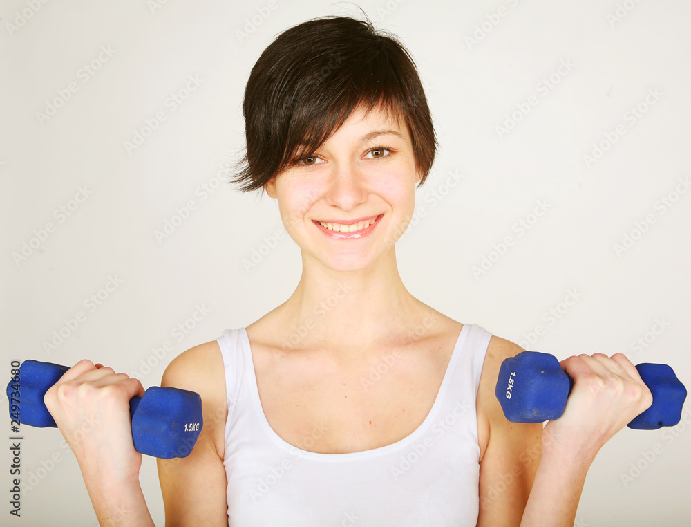 fitness woman lifting weights fitness woman lifting weights