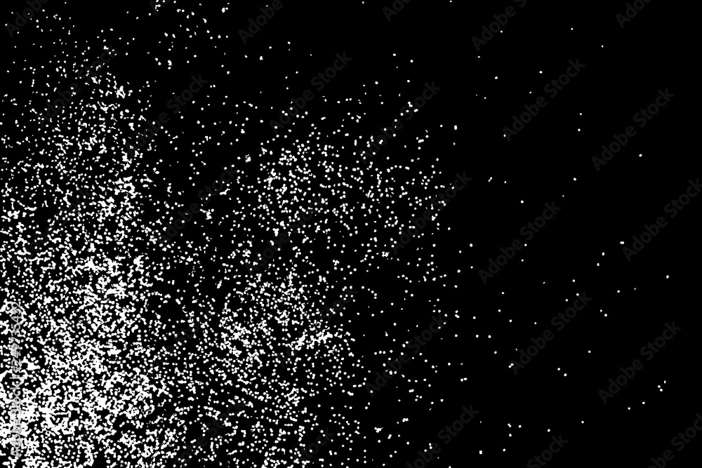 White glitter texture isolated on black. White particles color. Holiday Celebration  background, sparkles explosion of confetti for cards design. Vector. Stock  Vector | Adobe Stock