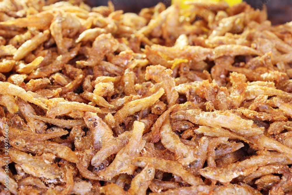 Fried fish is tasty at street food Fried fish is tasty at street food