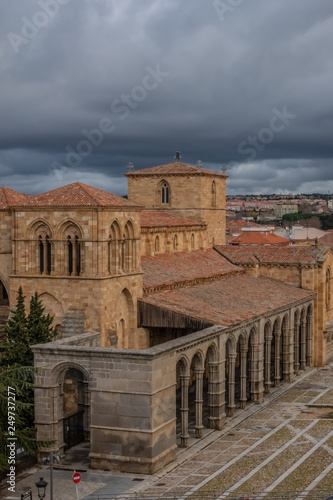 The Basilica de los Santos Hermanos Martires, Vicente, Sabina y Cristeta, best known as Basilica de San Vicente, Avila, Castile-Leon, Spain.