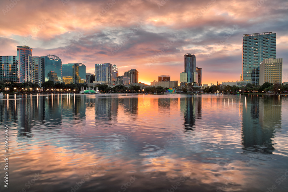 ORLANDO LAKE EOLA SUNSET