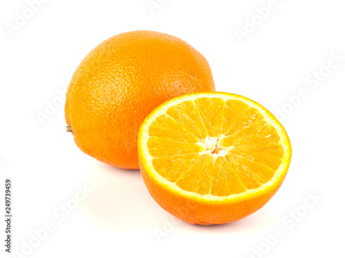 Orange Fruit isolated on white background  healty food.